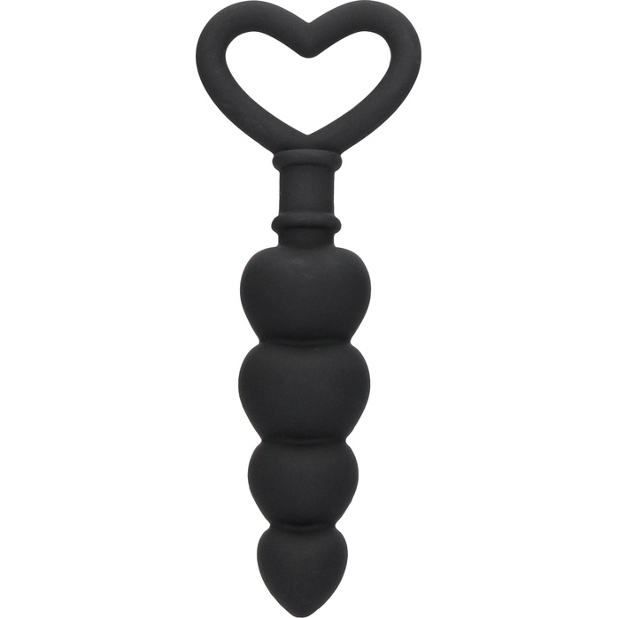 Черная анальная елочка Anal Love Beads - 15,3 см - Ouch!