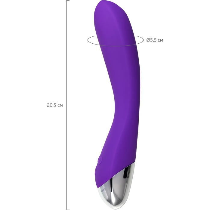 Фиолетовый вибратор «Дрючка-удовольствие» - 20,5 см. Фотография 3.