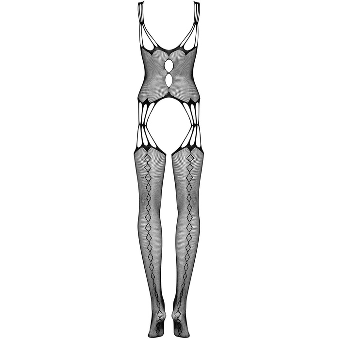 Пикантный боди-комбинезон с имитацией чулок и вырезами - Spicy. Фотография 6.