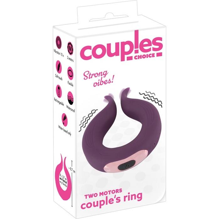 Вибратор для пар Two Motors Couple’s Ring в форме кольца - You2Toys. Фотография 8.