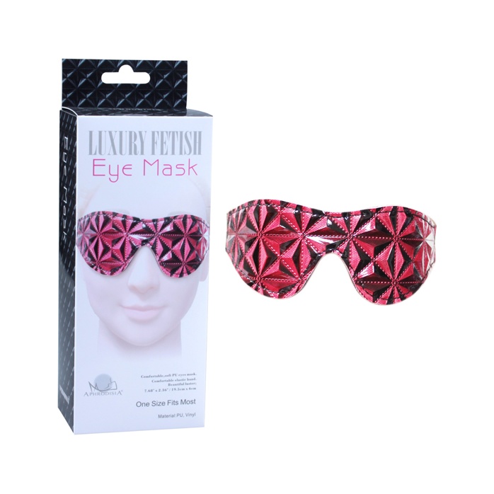 Розовая маска на глаза с геометрическим узором Pyramid Eye Mask. Фотография 2.