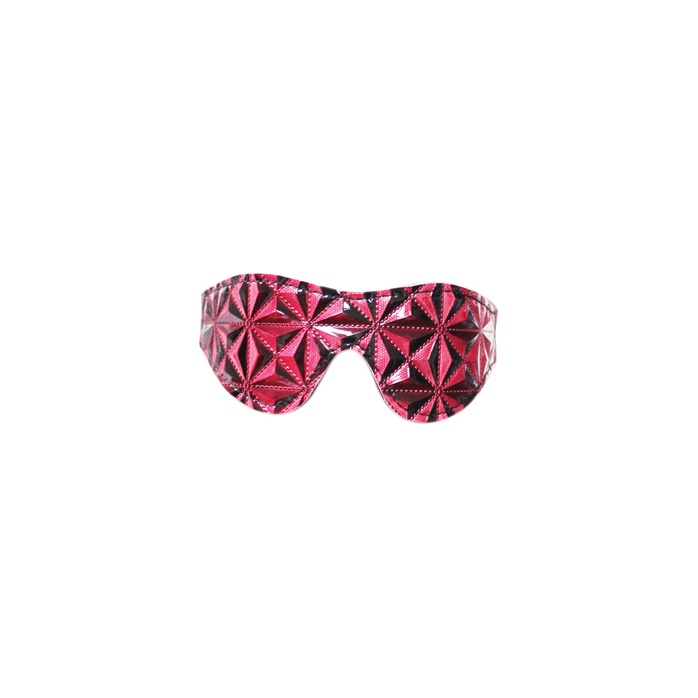 Розовая маска на глаза с геометрическим узором Pyramid Eye Mask