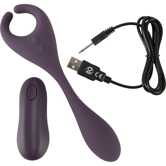 Фиолетовый универсальный вибратор Remote Controlled Couples Vibrator - You2Toys. Фотография 9.