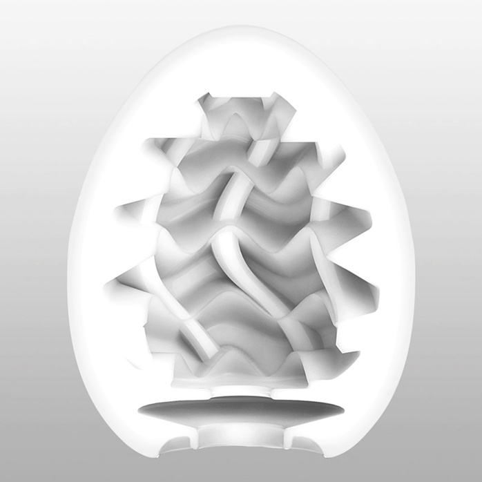 Мастурбатор-яйцо с охлаждающей смазкой EGG Wavy II Cool - EGG Series. Фотография 2.