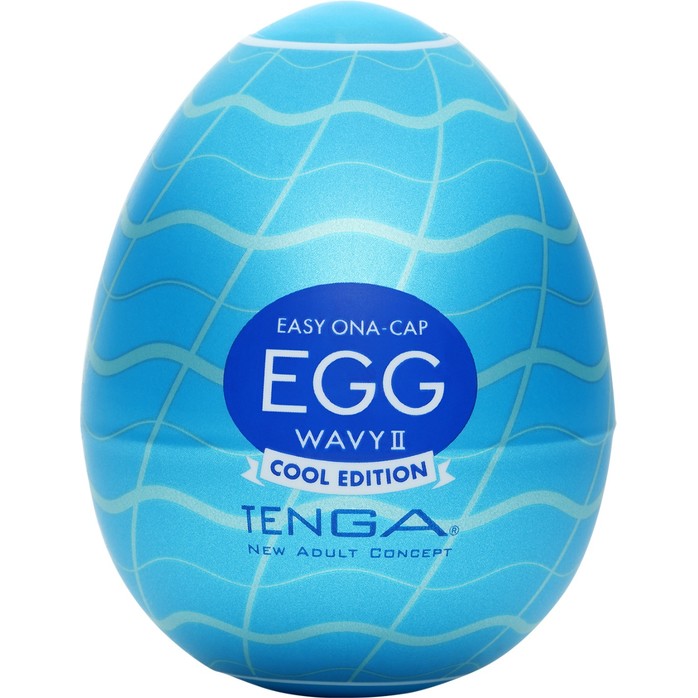 Мастурбатор-яйцо с охлаждающей смазкой EGG Wavy II Cool - EGG Series