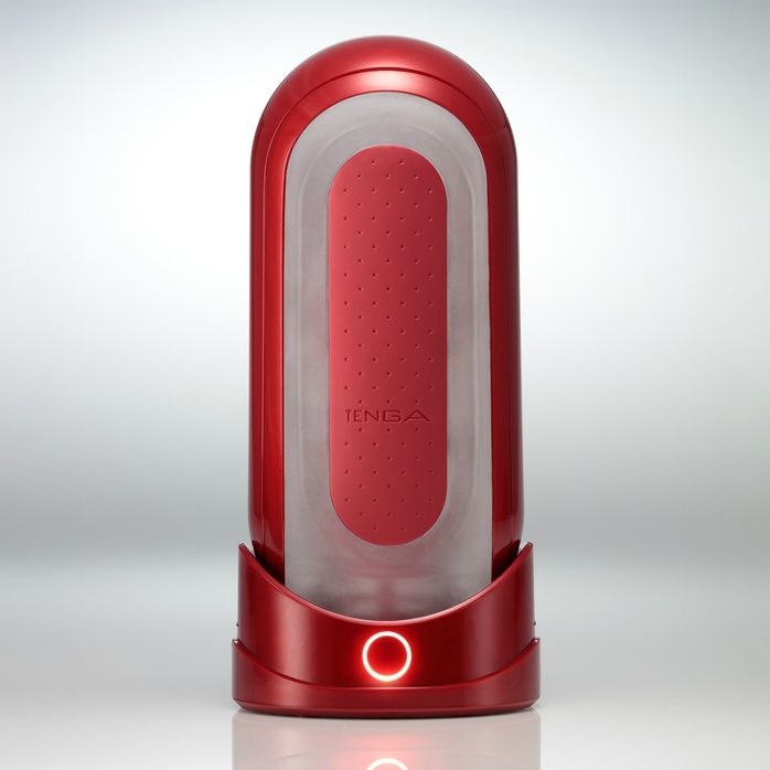 Красный мастурбатор Flip Zero Red Warmer с подогревом - FLIP Series. Фотография 2.