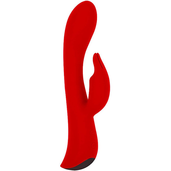 Красный вибромассажер-кролик 5 Silicone Bunny Love - 19,1 см