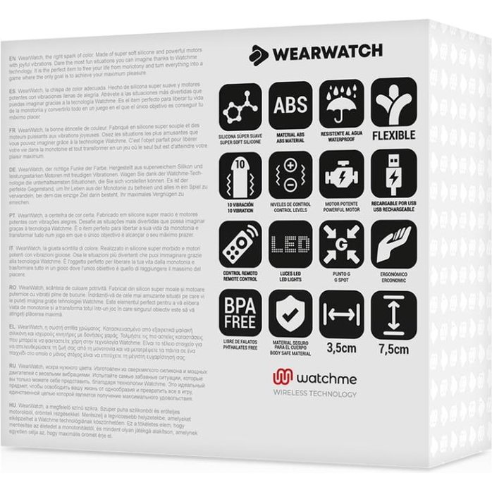 Розовое виброяйцо с черным пультом-часами Wearwatch Egg Wireless Watchme. Фотография 3.