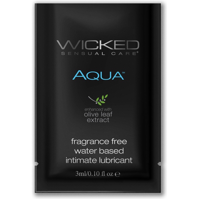 Легкий лубрикант на водной основе с алое Wicked Aqua - 3 мл