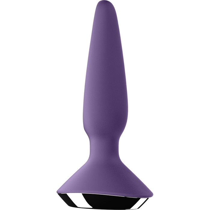 Фиолетовая анальная пробка с вибрацией Satisfyer Plug-ilicious 1 - 13,5 см. Фотография 2.