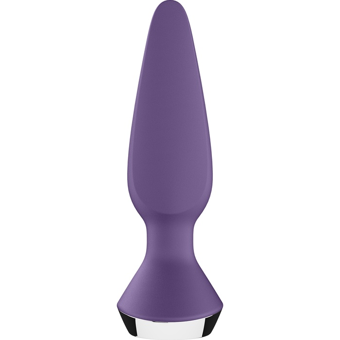 Фиолетовая анальная пробка с вибрацией Satisfyer Plug-ilicious 1 - 13,5 см. Фотография 3.