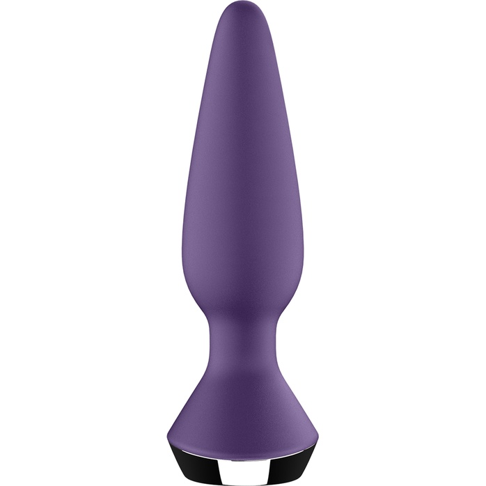 Фиолетовая анальная пробка с вибрацией Satisfyer Plug-ilicious 1 - 13,5 см. Фотография 5.