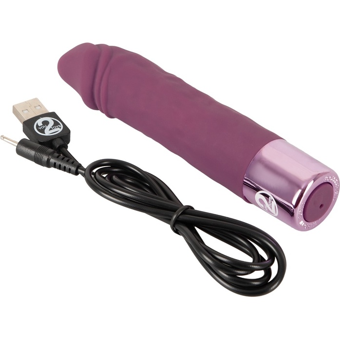 Фиолетовый вибратор-реалистик Realistic Vibe - 14,3 см - You2Toys. Фотография 5.