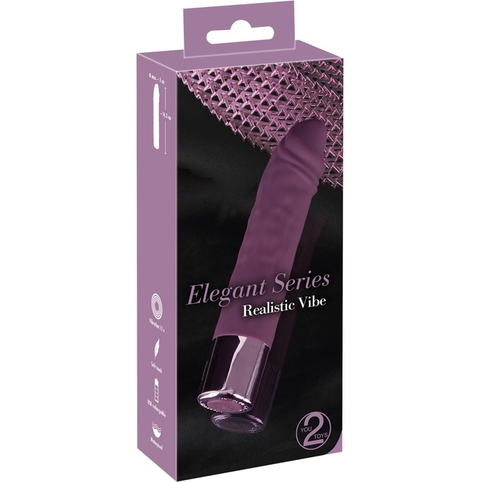 Фиолетовый вибратор-реалистик Realistic Vibe - 14,3 см - You2Toys. Фотография 7.