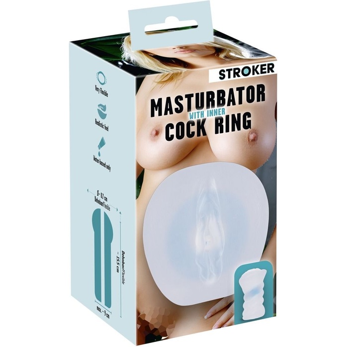 Мастурбатор-вагина Masturbator with inner Cock Ring - You2Toys. Фотография 4.