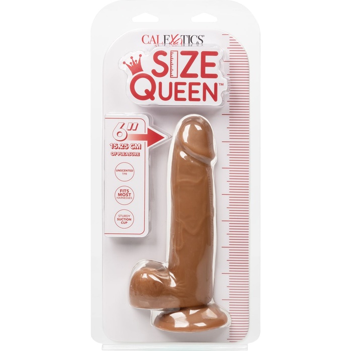 Коричневый фаллоимитатор Size Queen 6 - 20,25 см - Size Queen. Фотография 7.