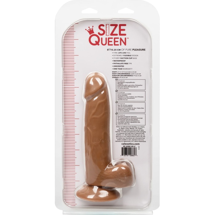 Коричневый фаллоимитатор Size Queen 6 - 20,25 см - Size Queen. Фотография 8.