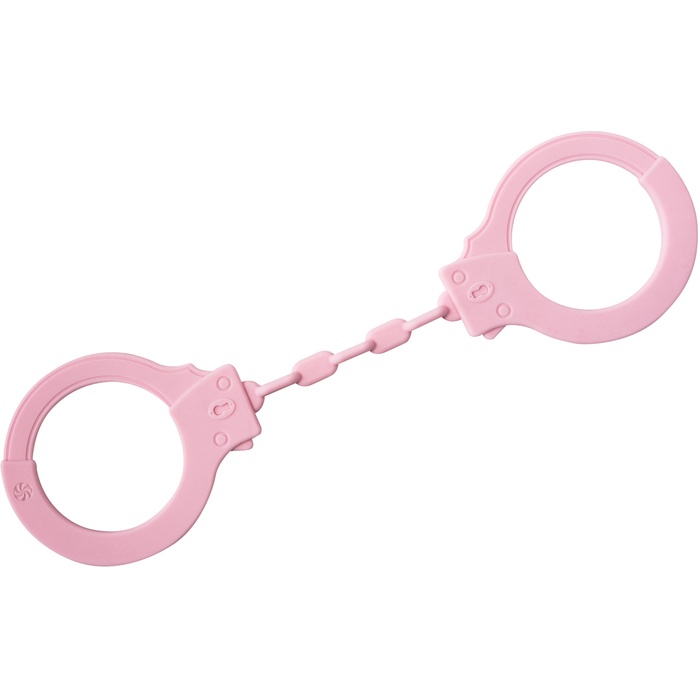 Розовые силиконовые наручники Suppression - Party Hard. Фотография 2.
