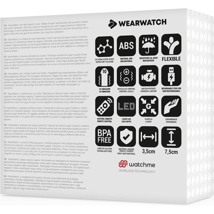 Розовое виброяйцо с зеленым пультом-часами Wearwatch Egg Wireless Watchme. Фотография 4.