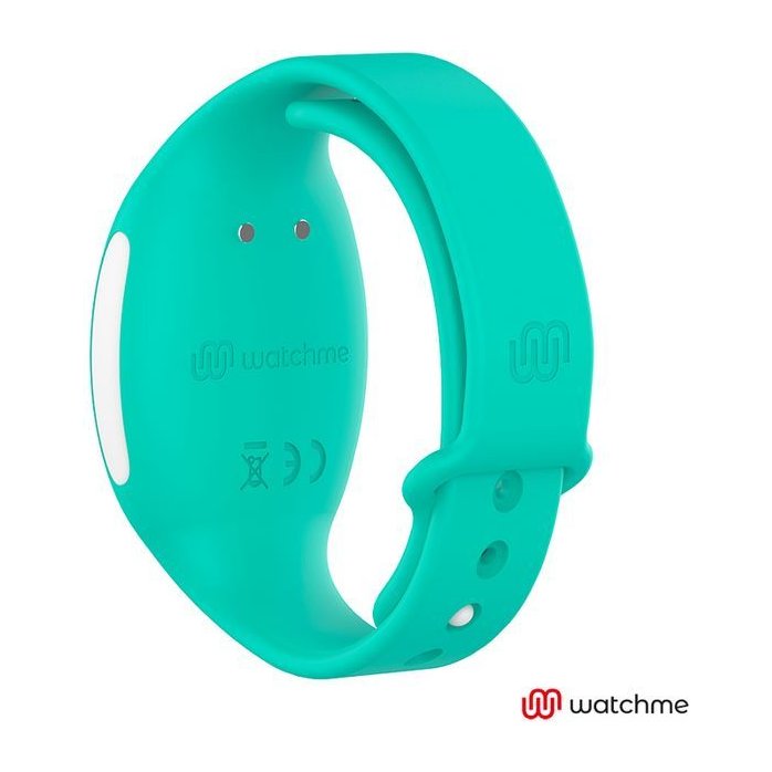 Розовое виброяйцо с зеленым пультом-часами Wearwatch Egg Wireless Watchme. Фотография 6.