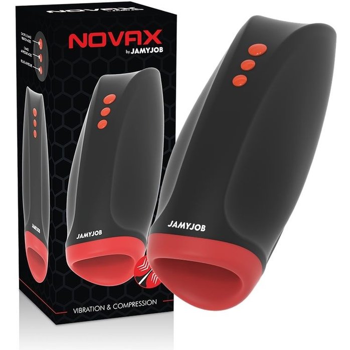 Инновационный мастурбатор Novax с вибрацией и сжатием. Фотография 2.