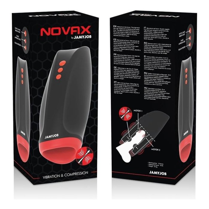 Инновационный мастурбатор Novax с вибрацией и сжатием. Фотография 3.