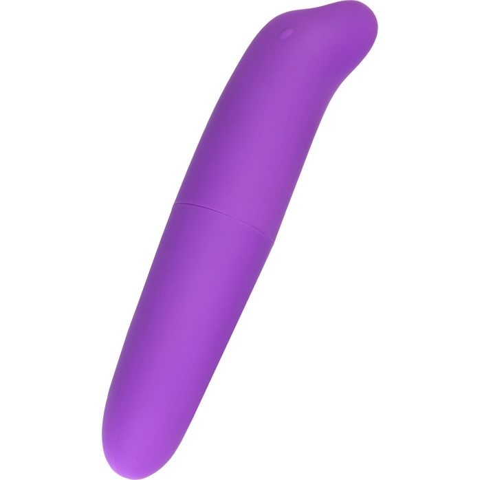 Фиолетовый мини-вибратор с вытянутым кончиком - 12,5 см