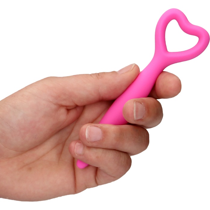 Набор розовых вагинальных расширителей с вибропулей Silicone Vaginal Dilator Set - Ouch!. Фотография 3.