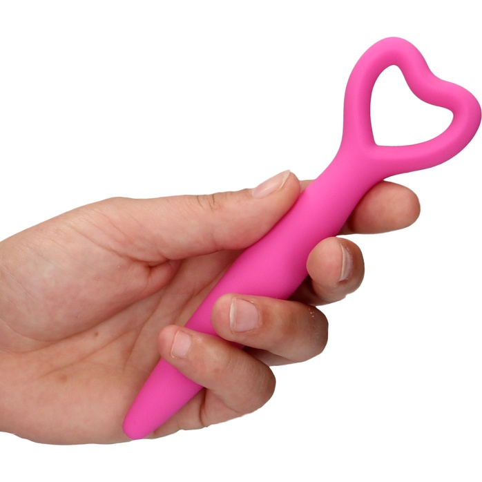 Набор розовых вагинальных расширителей с вибропулей Silicone Vaginal Dilator Set - Ouch!. Фотография 5.