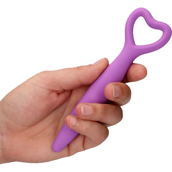 Набор фиолетовых вагинальных расширителей с вибропулей Silicone Vaginal Dilator Set - Ouch!. Фотография 5.