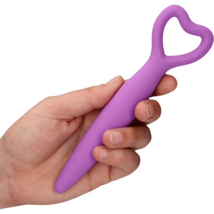 Набор фиолетовых вагинальных расширителей с вибропулей Silicone Vaginal Dilator Set - Ouch!. Фотография 6.