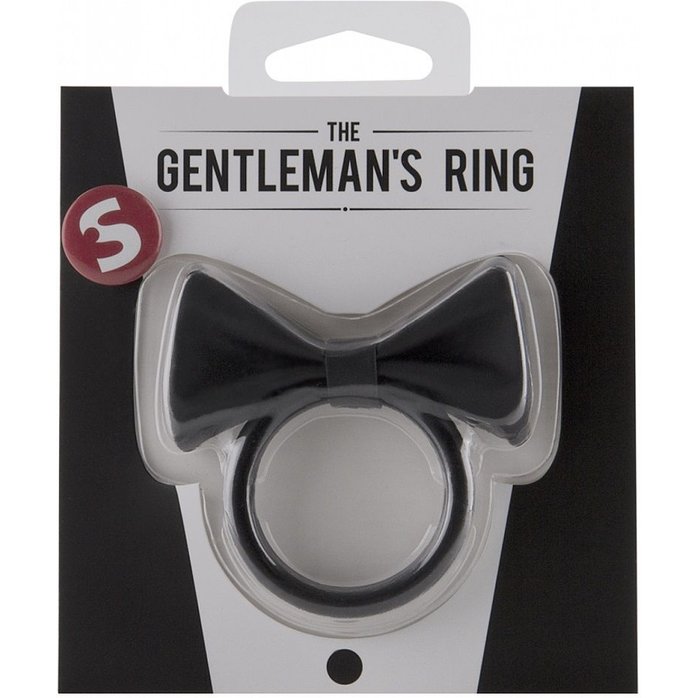Черное эрекционное кольцо Gentlemans Ring - S-line. Фотография 2.