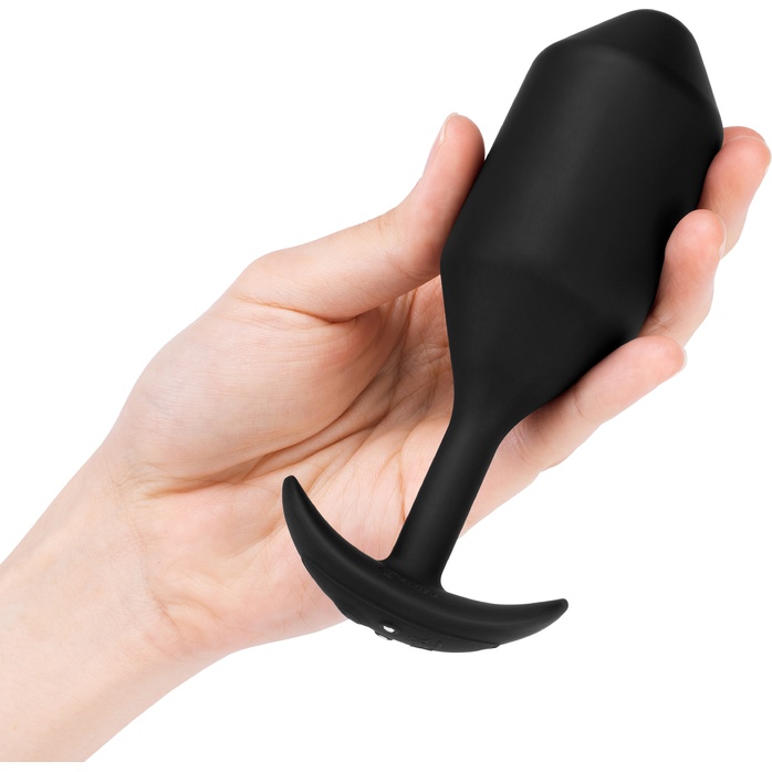 Черная вибропробка для ношения Vibrating Snug Plug 5 - 16,5 см. Фотография 3.