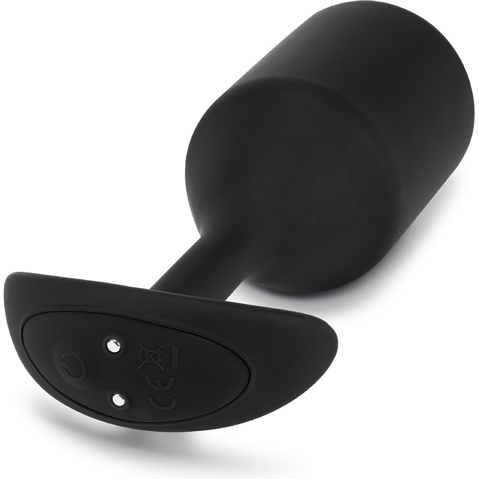 Черная вибропробка для ношения Vibrating Snug Plug 5 - 16,5 см. Фотография 5.