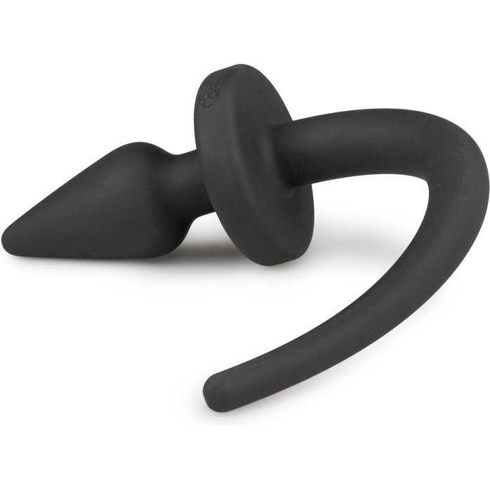 Черная пробка с хвостом собаки Dog Tail Plug S - Fetish Collection. Фотография 3.