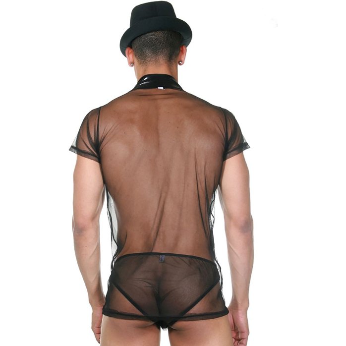 Сексуальный мужской комплект-сетка: футболка и слипы. Фотография 3.