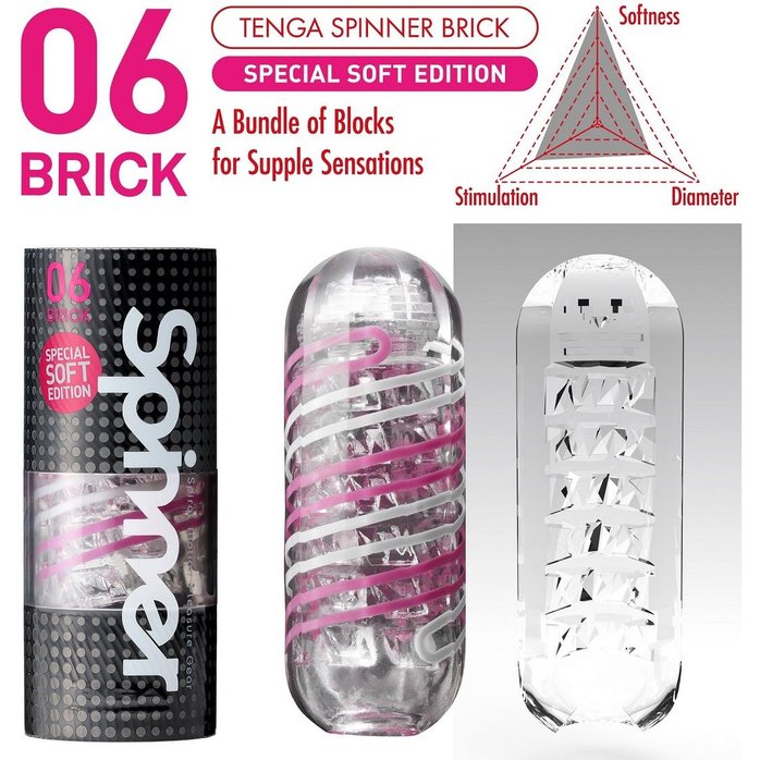 Мастурбатор SPINNER Brick Special Soft Edition - SPINNER Series. Фотография 2.