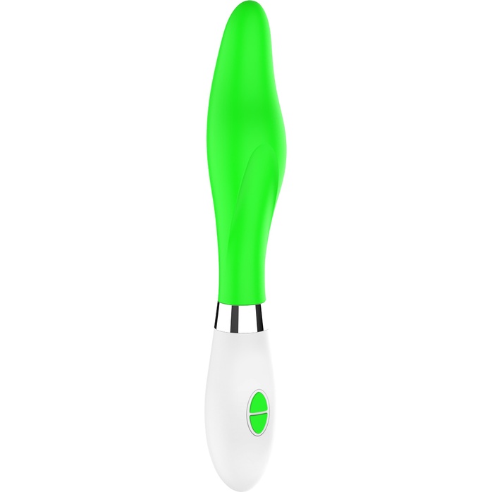 Зеленый фигурный вибратор Athamas - 22,7 см - Luminous