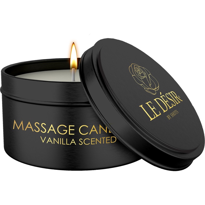 Массажная свеча с ароматом ванили Massage Candle Vanilla Scented - 100 гр - Le Desir