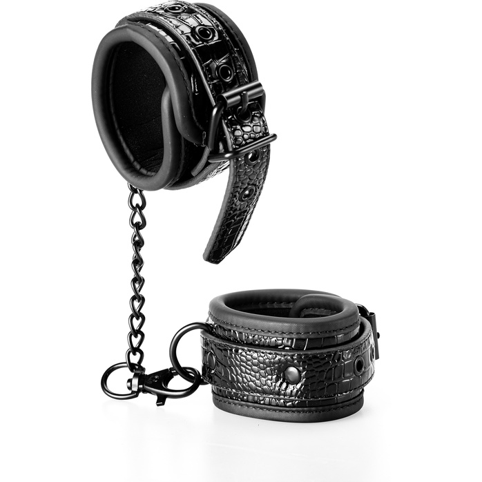 Черные наручники с цепочкой - Blaze. Фотография 5.