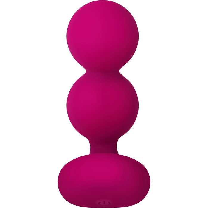 Розовые анальные шарики с вибрацией и расширением Bubble Butt - 12,3 см. Фотография 5.