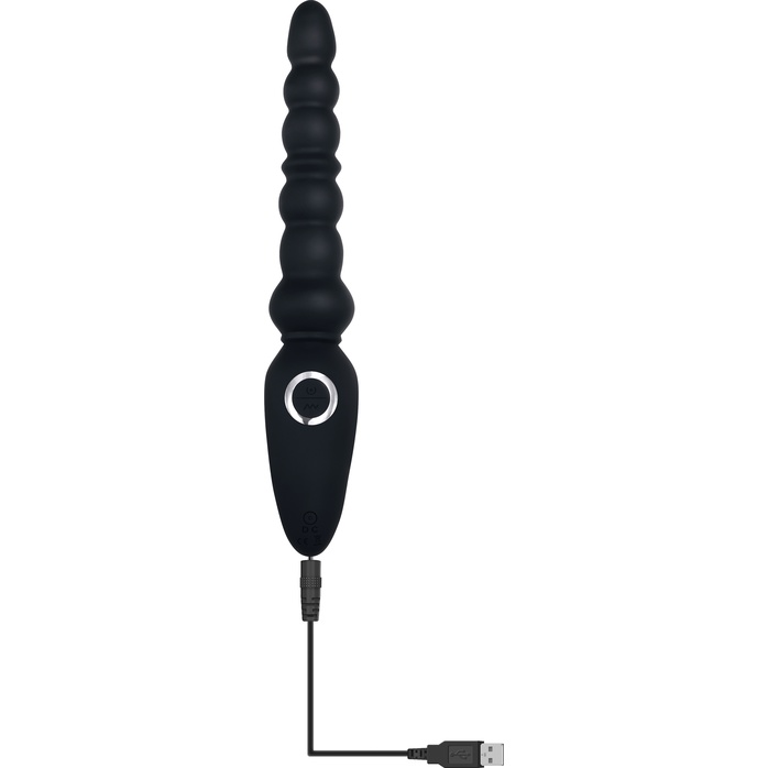 Черная анальная виброелочка Magic Stick - 22,6 см. Фотография 2.