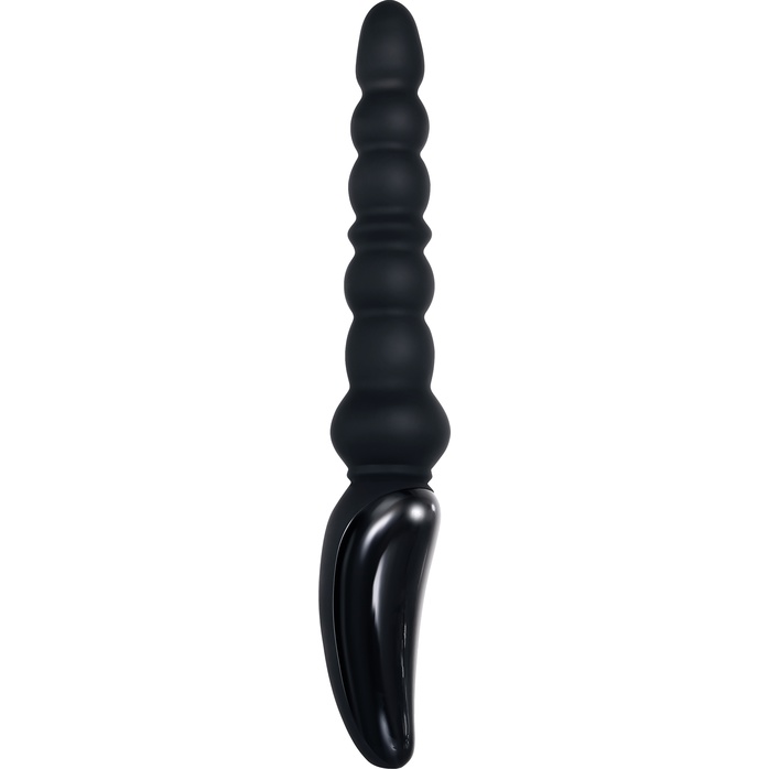 Черная анальная виброелочка Magic Stick - 22,6 см. Фотография 5.