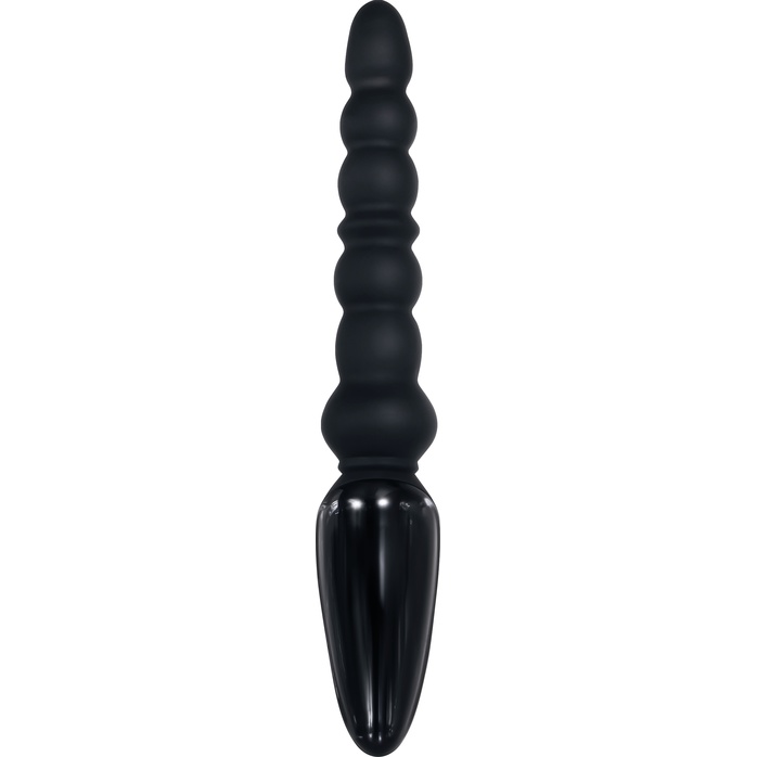 Черная анальная виброелочка Magic Stick - 22,6 см. Фотография 7.