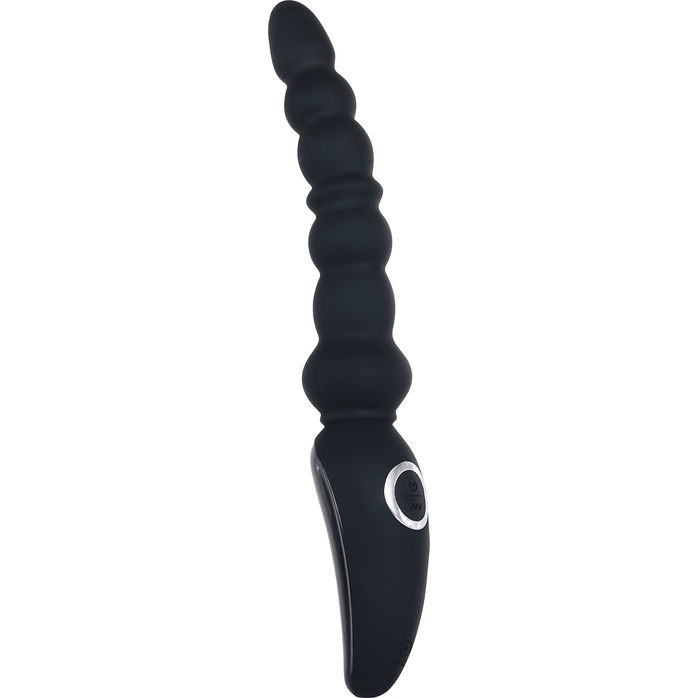 Черная анальная виброелочка Magic Stick - 22,6 см