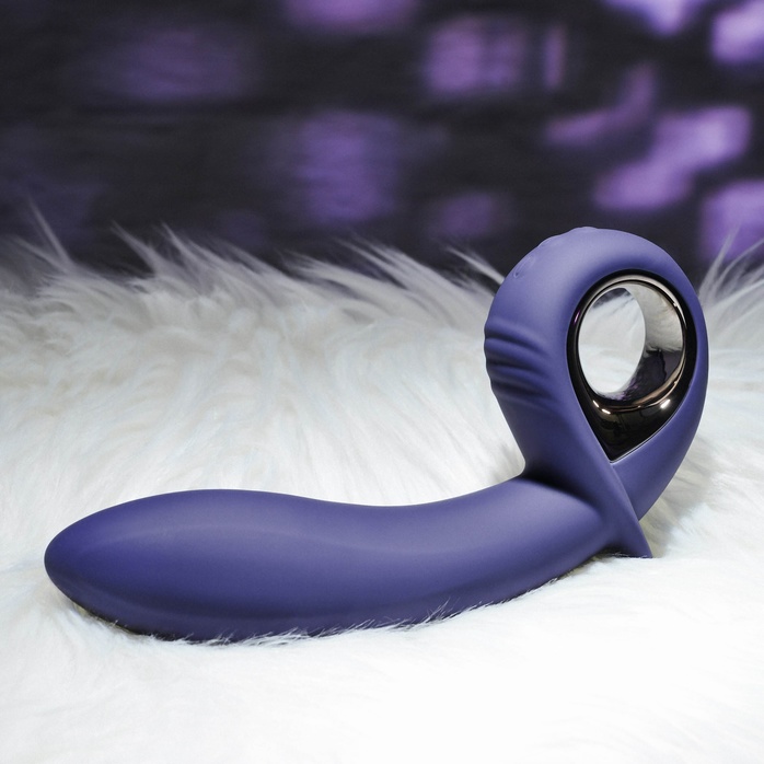 Фиолетовый вибростимулятор зоны G с функцией расширения Inflatable G - 16,5 см. Фотография 11.