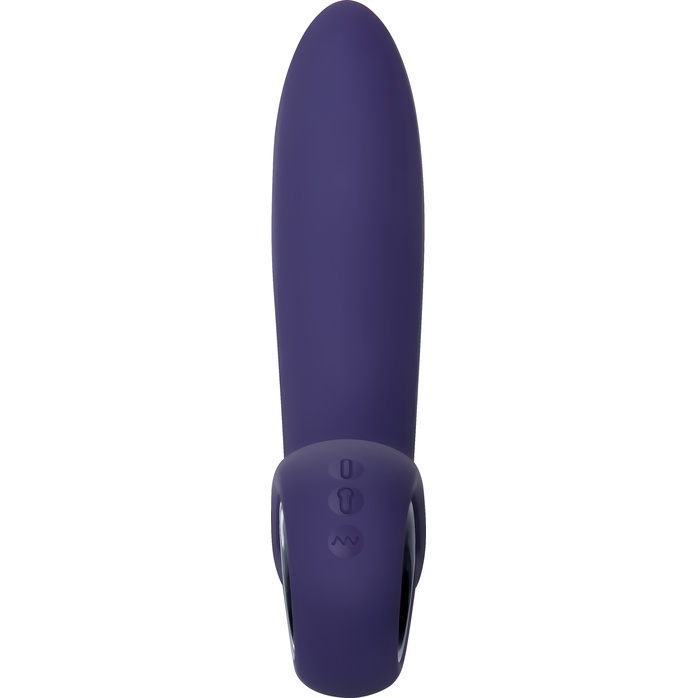 Фиолетовый вибростимулятор зоны G с функцией расширения Inflatable G - 16,5 см. Фотография 6.