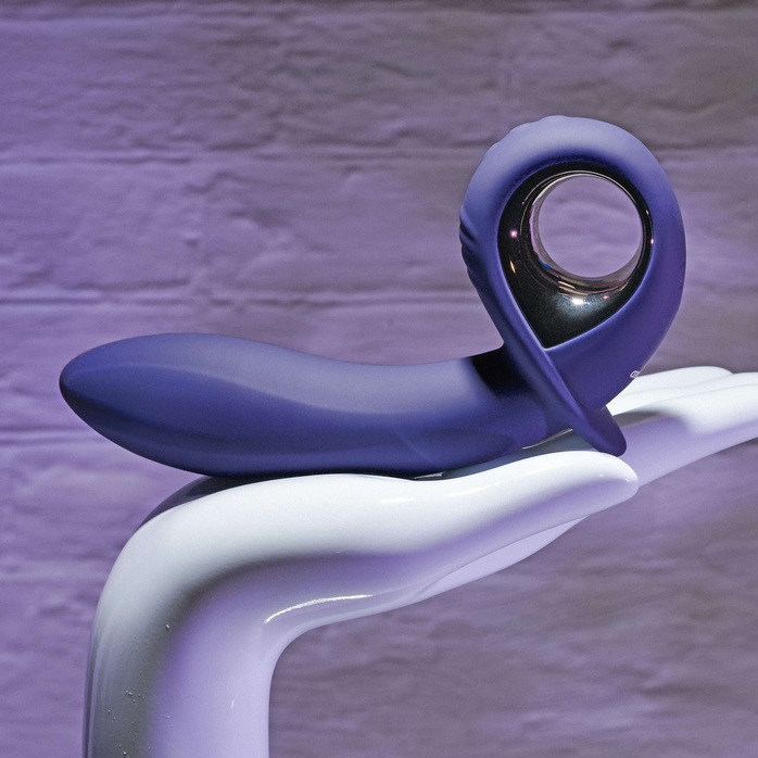 Фиолетовый вибростимулятор зоны G с функцией расширения Inflatable G - 16,5 см. Фотография 8.