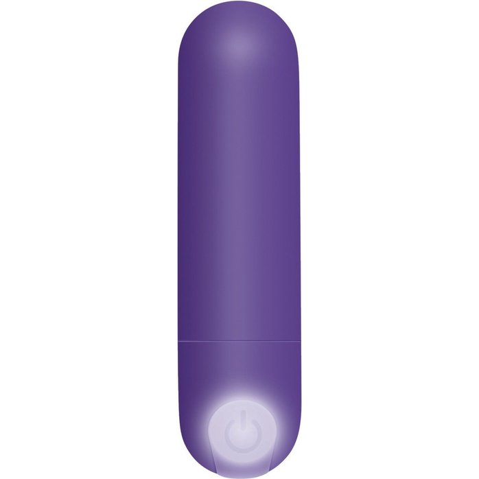 Фиолетовая вибропуля с силиконовой щеточкой для клиторальной стимуляции Fingerific. Фотография 9.