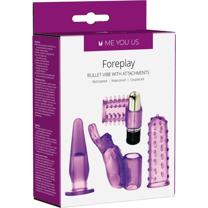 Фиолетовый вибронабор Foreplay Couples Kit. Фотография 3.